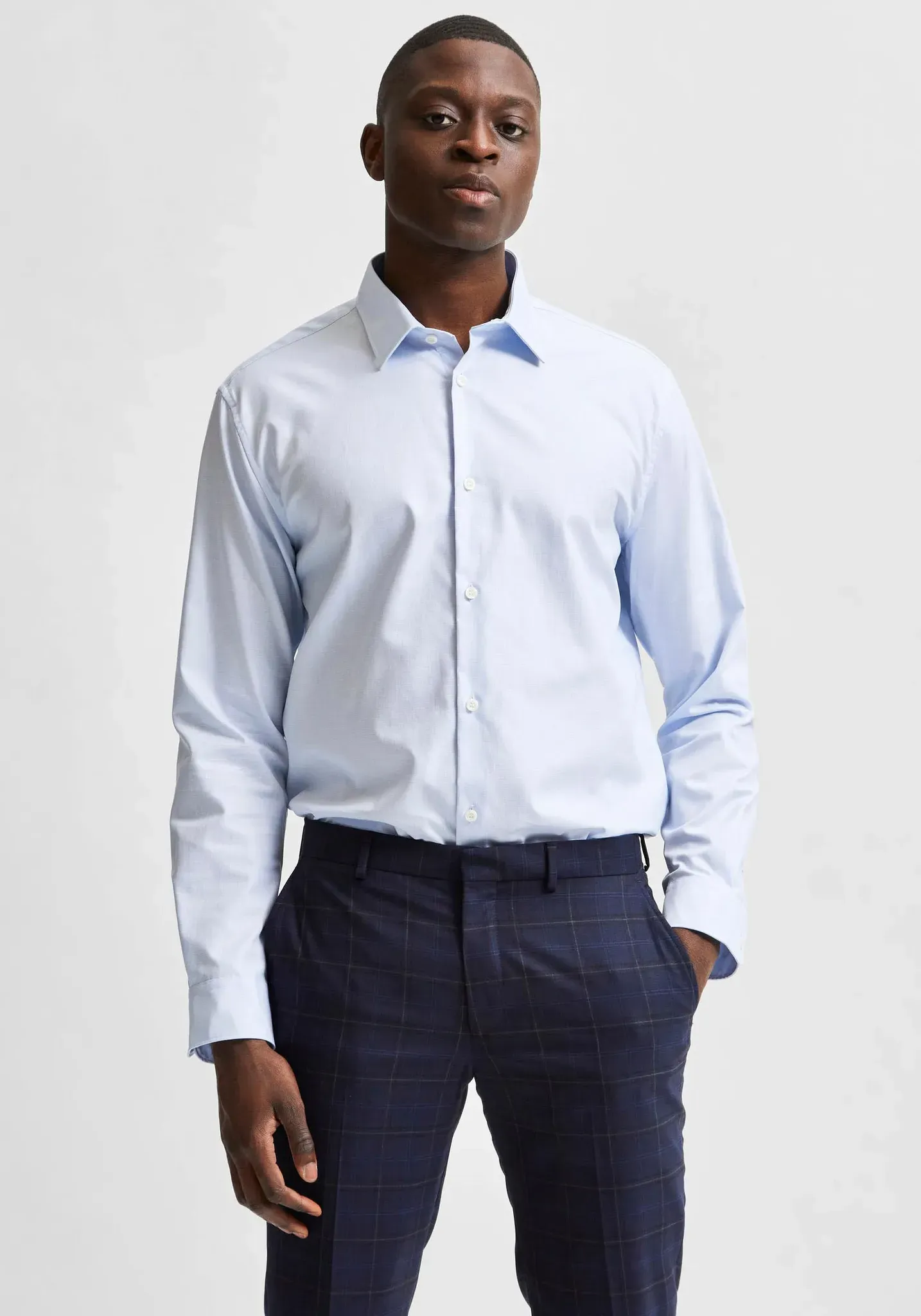 SELECTED HOMME Langarmhemd »REGETHAN SHIRT« SELECTED HOMME Light Blue XXL