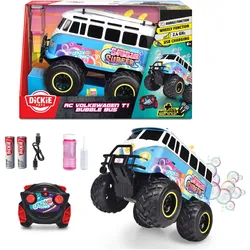 RC-Bus DICKIE TOYS "RC Volkswagen T1 Bubble Bus, RTR", blau (blau, weiß), Fernlenkfahrzeuge, Kinder, Kunststoff