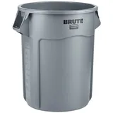 Proregal Rubbermaid Brute Runde Mehrzwecktonne Mit Belüftungskanälen 208,2 Liter HxØ 83,3 x 67 cm Aus Widerstandsfähigem Kunststoff Grau