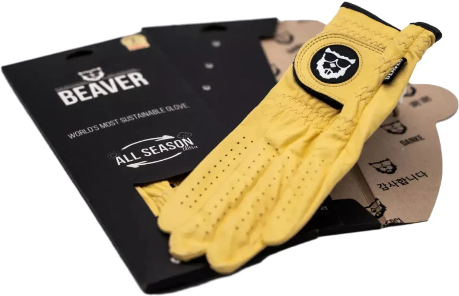 Beaver Golf Handschuh All Weather, gelb