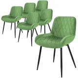 ML-Design 6er Set Esszimmerstühle Wohnzimmerstühle Polsterstuhl Küchenstuhl Samt