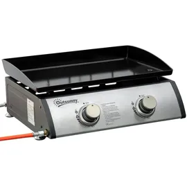 Outsunny Tischgrill Gasgrill BBQ Silber