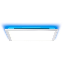 BRILLIANT Lampe Alissa LED Deckenaufbau-Paneel 40x40cm silber/weiß   1x 32W LED integriert, (2500lm, 2700-6200K)   Stufenlos dimmbar