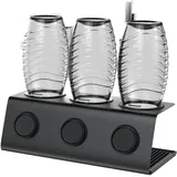 Aihomego Edelstahl Flaschenhalter kompatibel mit Sodastream Flaschen Abtropfhalter 3 er - Abtropfständer für Sodastream Crystal und Emil Flaschen, Abtropfgestell SodaStream Flaschenhalter