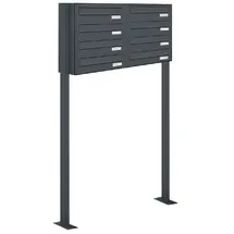 AL Briefkastensysteme Durchwurfbriefkasten 8er RAL 7016 Anthrazit