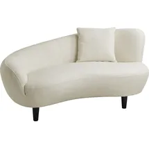 Atlantic Home Collection Chaiselongue "Olivia", beige (creme), B:154cm H:76cm T:90cm, 100% PP, ATLANTIC HOME COLLECTION, Sofas, Chaiselongue, Nierenform-Sofa mit Zierkissen im Originalbezug