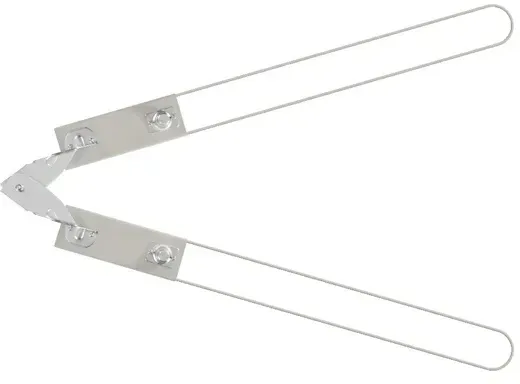 Klapphalter TTS Scheren Feuchtwischhalter 2x100 cm lackiertem Metall, bis 140° klappbar