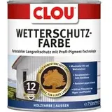 Clou Wetterschutzfarbe 750 ml schokobraun Holzschutzfarbe für Aussen