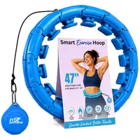 Smart Hula Fit Reifen für Erwachsene Gewichtsverlust - Infinity Exercise Hoola Hoop - Gewichteter Hoolahoop für Frauen - Bauchmuskeltraining Hoopfit - 24 Knoten