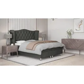 Best For Home Boxbett, Grau, Rechteckig, 160x200 cm, Schlafzimmer, Betten, Boxspringbetten