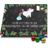 Mr. & Mrs. Panda Schoko Adventskalender Einhorn Pupsen - Schwarz - Geschenk, Einhornpower, Schokoladen Adventskalender, Einhorn Deko, Freundin, Uni... - Schwarz