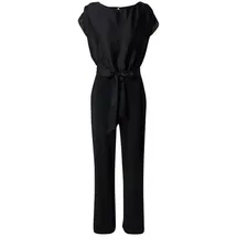 Swing Jumpsuit mit Rundhalsausschnitt, Black, 42
