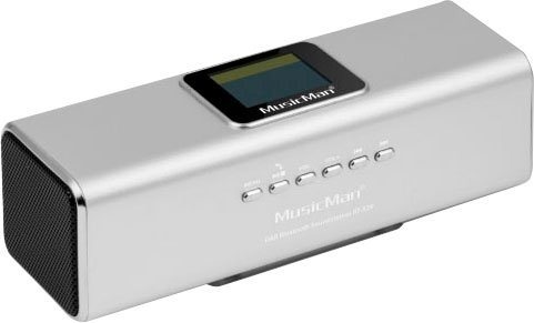 Technaxx MusicMan BT-X29 Stereo Bluetooth-Speaker (Bluetooth, 6 W, DAB Bluetooth Soundstation) silberfarben 