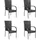 furnicato Gartenstuhl 55,5 x 95 x 53,5 cm braun 4 St.