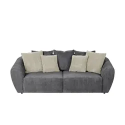 smart Big Sofa  Saturo ¦ grau ¦ Maße (cm): B: 250 H: 81 T: 106