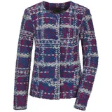 GOLDNER Elegante Jersey-Jacke Damen Blau 50