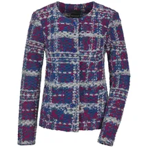 GOLDNER Elegante Jersey-Jacke Damen Blau 50