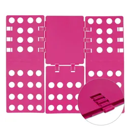 Relaxdays Faltbrett 4. Generation, Zusammenleghilfe, platzsparend, Wäschefalter für T Shirts, Hemden, flexibel, pink