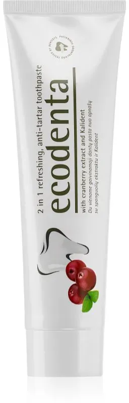 Ecodenta Green Tartar Eliminating erfrischende Zahncreme gegen Zahnstein mit Fluor Geschmack Cranberry 100 ml