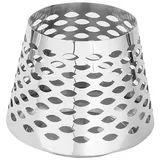 Fink Windlicht LUMA (DH 13x16 cm kegelförmiges Edelstahl Stimmungslicht für Stumpenkerzen