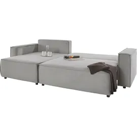 INOSIGN Ecksofa »Marva L-Form« incl. Bettfunktion und Bettkasten, Federkern