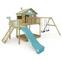 Wickey Spielturm Smart Coast mit Schaukel & Rutsche, pastellblau