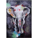 MCW Ölgemälde Elefant Handgemalt Mehrfarbig