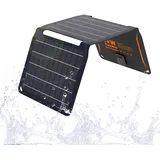 FlexSolar 15 W tragbares Solarpanel-Ladegerät (5.5 V/2.9 A max), wasserdicht, faltbar, IP67, mit USB-Anschluss, kompatibel mit iPhone Xs/X/8/7, iPad, Camping, Rucksackreisen