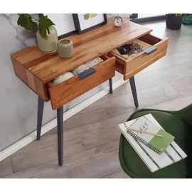 FineBuy Konsolentisch 90 x 36 x 78 cm Braun