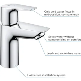 Grohe Start Edge Waschtischarmatur S-Size Chrom
