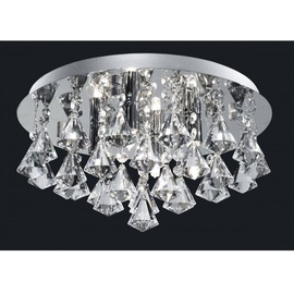 Searchlight Deckenlampe Hanna, Kristall Diamantform 35cm chrom