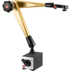 HG Hydraulisches Magnet-Messstativ (mit Fuß) mit mechanischer Feineinstellung am Uhrenhalter, Ausladung: 400 mm