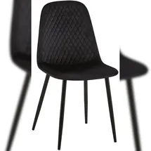 CLP Stuhl Giverny Samt, schwarz