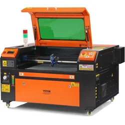 VEVOR 60 W CO2-Lasergravierer, 400x600 mm, 500 mm/s Laserschneidmaschine mit 2-Wege-Pass-Air-Assist, kompatibel mit LightBurn, CorelDRAW, AutoCAD, Windows, Mac OS, Linux, für Holz, Acryl, Stoff