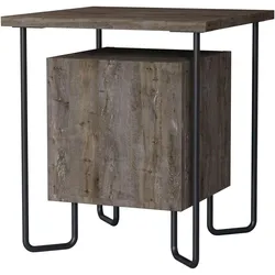 Nachttisch DECORTIE "ACRES NACHTTISCH", dunkel kaffee, B:40cm H:45cm T:40cm, Tische, Leichte Montage, Lagerung, Platzsparend