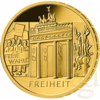Münzprägestätten Deutschland 1/2 Unze Goldmünze - Säulen der Demokratie - 100 Euro Freiheit 2022