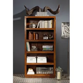 MASSIVMOEBEL24.DE Regal Sheesham 90 x 45 x 180 cm Walnuss