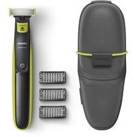 Philips OneBlade Face QP2520/65 Trimmen, Edge, Rasur für jede Haarlänge, 3 x Click-on Stubble Combs wiederaufladbar, nass & trocken verwendbar