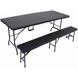Garden Pleasure Ventana Set 3-tlg. schwarz klappbar