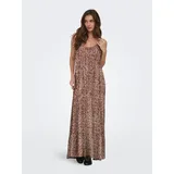 Only Spaghettikleid Sommerkleid Braun L