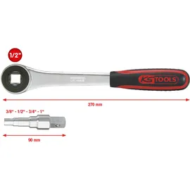 KS Tools Universal-Stufenschlüssel-Satz 3/8"-1", 2-tlg.