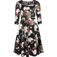 H&R London - Rockabilly Kleid knielang - XS bis 4XL - für Damen - Größe M - multicolor - M