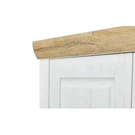 maison bleue Kombi-Vitrine Xanten 118 x 210 x 40 cm Weiß