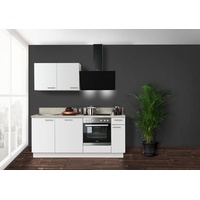 Express Küchen Küche Scafa, vormontiert, ohne E-Geräte, Vollauszug, Soft-Close, Breite 200 cm weiß