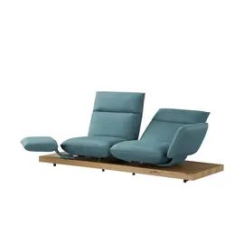 KOINOR Couch Leder 2-Sitzer Türkis/Petrol