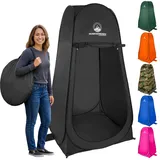 Wakeman Campingzelte Portable Privacy Tent Pop-Up-Pod – Sofort-Duschzelt, Ankleidezimmer oder tragbare Toilettenkabine mit Tragetasche für Camping, Strand oder Heckklappe Outdoors (schwarz), 1-Person