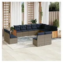 vidaXL Gartensofa-Set 12-tlg. grau