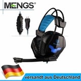 MENGS Gaming Kopfhörer Headset mit Mikrofon Stereo USB für PC Laptop