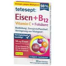 Merz Tetesept Eisen+B12 Vitamin C+Folsäure Filmtabletten