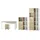 Germania Büromöbel-Set GW-Lioni, inklusive Schreibtisch, Rollcontainer, und 5 OH Schrank braun
